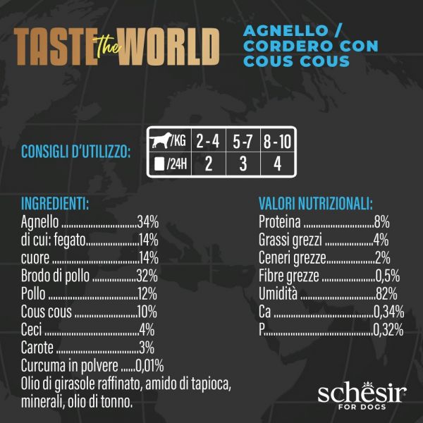 Schesir taste the world agnello/cous cous 150 gr.