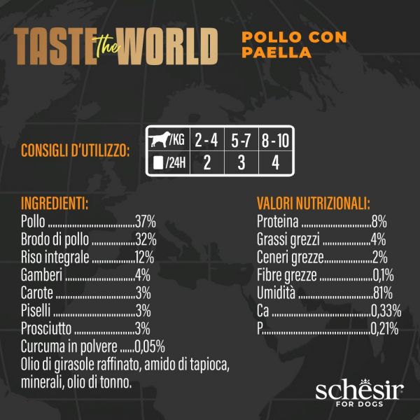 Schesir taste the world pollo/paella 150 gr.