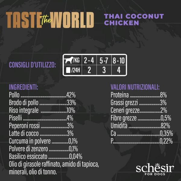 Schesir taste the world pollo thai coconut 150 gr.