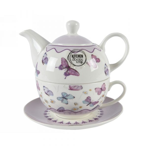 Tea for one porcelain decal