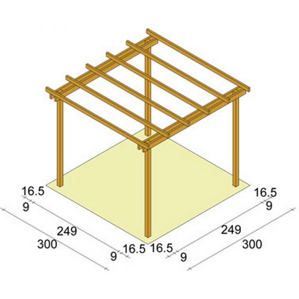 Pergola indipendente melon