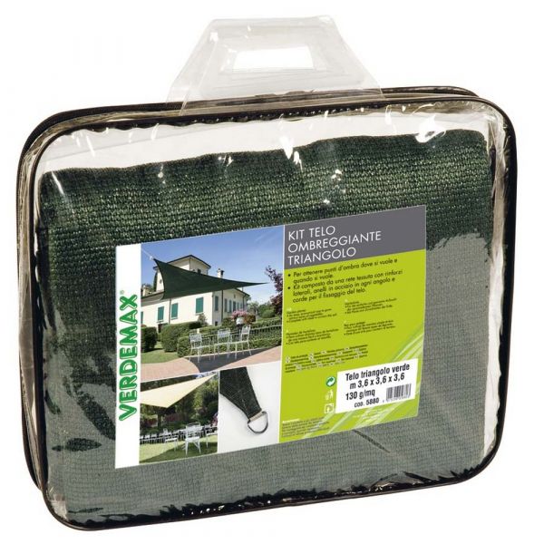 Kit telo ombreggiante triangolare verde