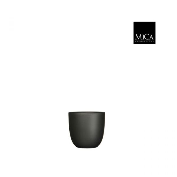Vaso Tusca in ceramica nero opaco ⌀ 12 cm