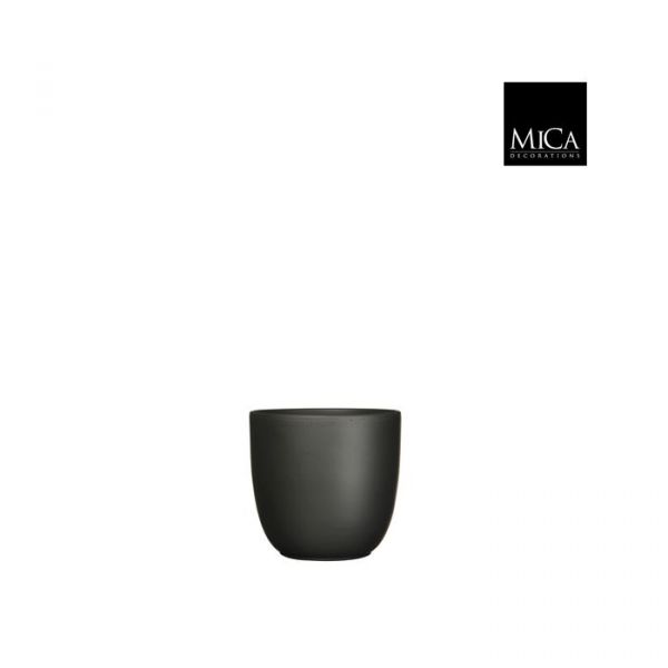 Vaso Tusca in ceramica nero opaco ⌀ 13 cm