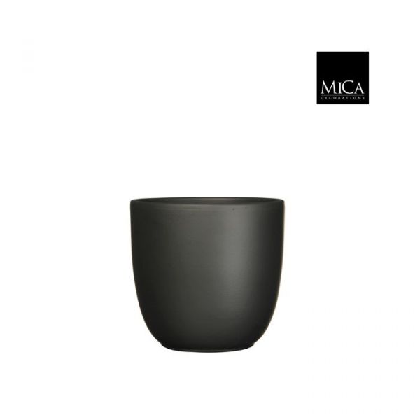 Vaso Tusca in ceramica nero opaco ⌀ 25 cm