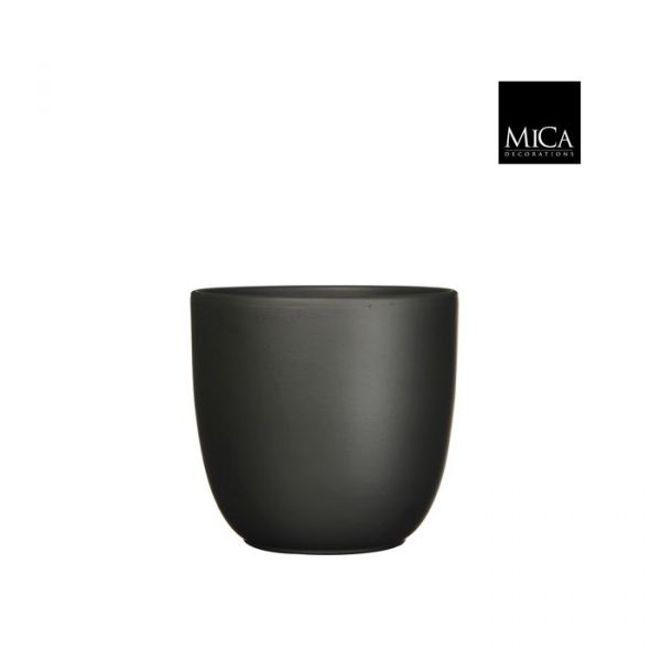 Vaso Tusca in ceramica nero opaco ⌀ 28 cm