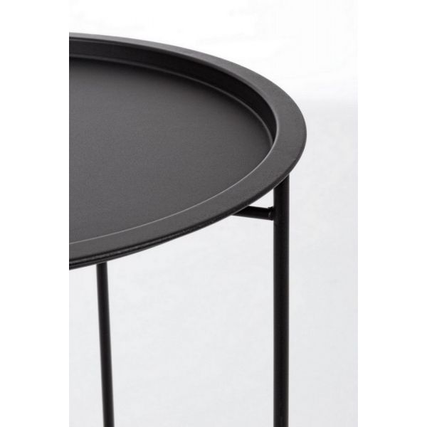 Tavolino waissant nero con vassoio cm. 46xh52