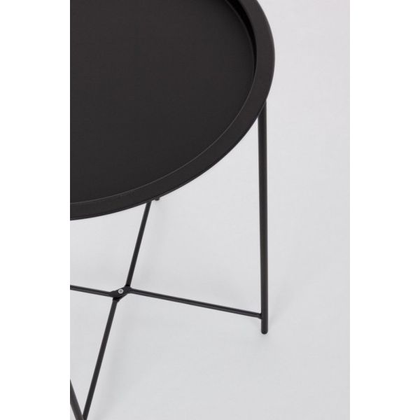Tavolino waissant nero con vassoio cm. 46xh52