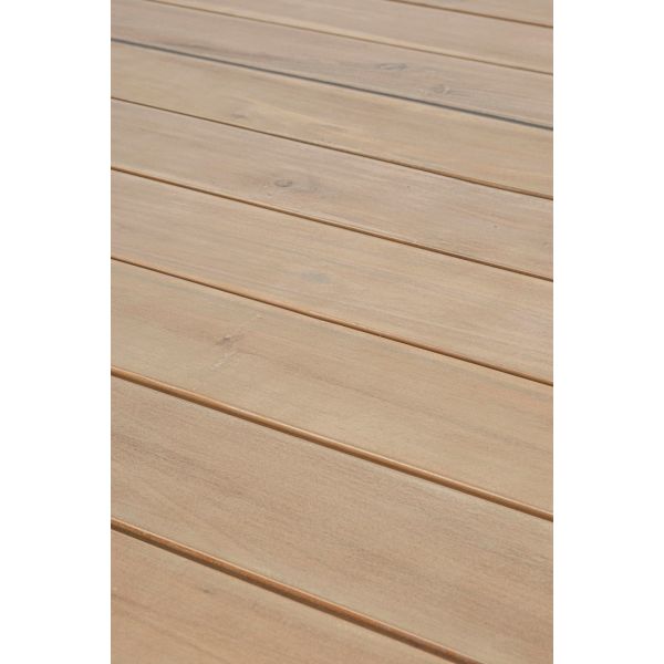 Tavolo Belmar allungabile 160/240X100 legno e antracite + 4 sedie Set pranzo da esterno