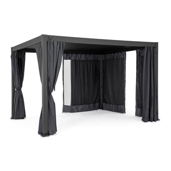 Pergola Ocean Bioclimatica in alluminio antracite 3x4 mt con lamelle orientabili