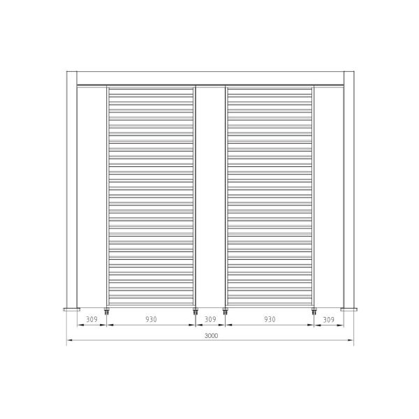 Pergola Ocean Bioclimatica in alluminio antracite 3x4 mt con lamelle orientabili