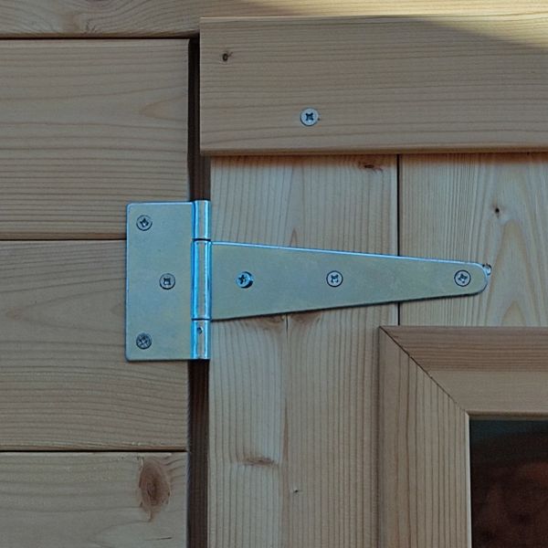 Casetta in legno roby 198x198 con porta doppia finestrata PEFC