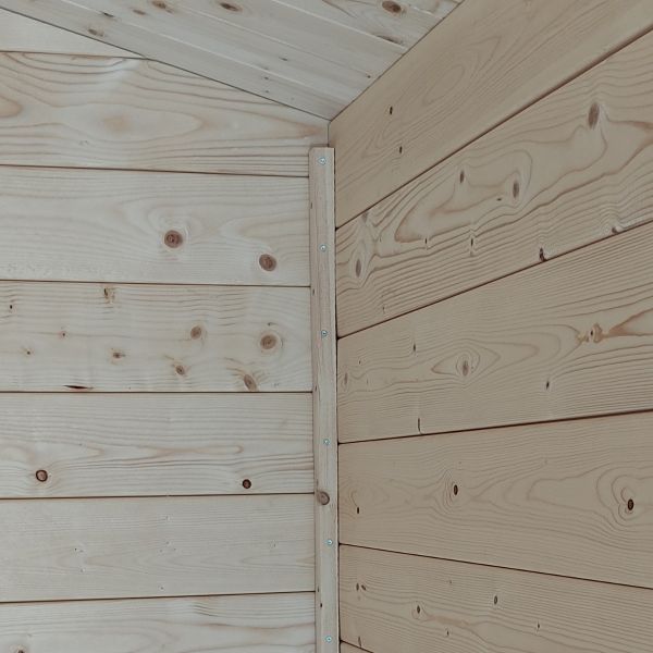 Casetta in legno roby 198x198 con porta doppia finestrata PEFC