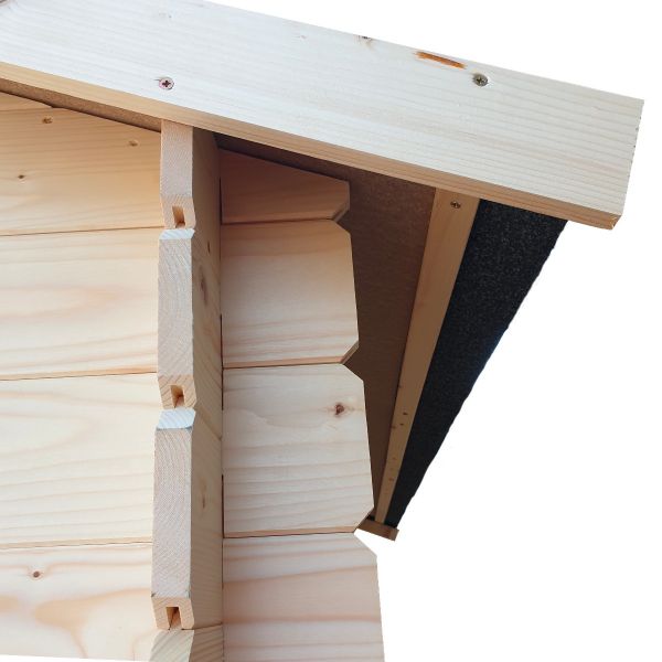 Casetta in legno roby 198x198 con porta doppia finestrata PEFC