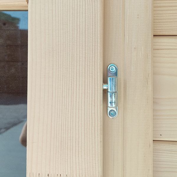 Casetta in legno Opera con porta doppia 296x249x219