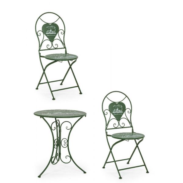 Set Bistrot Park Tavolino e 2 sedie pieghevoli