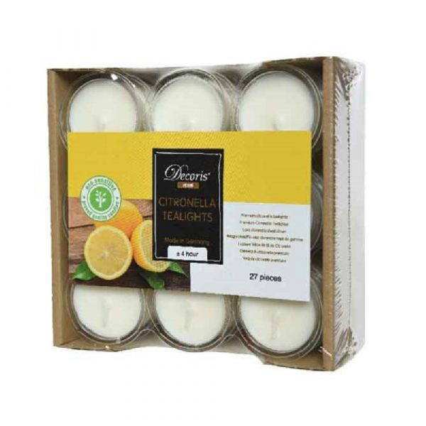 Citronella antizanzare tealights 27 pezzi