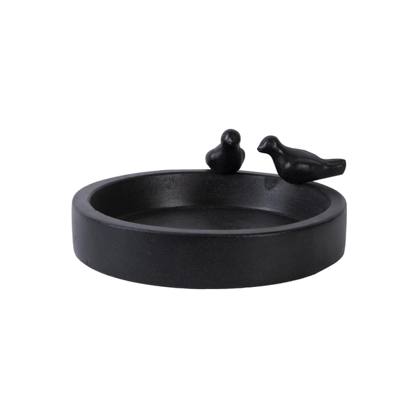 Bird Bath Ceramic black