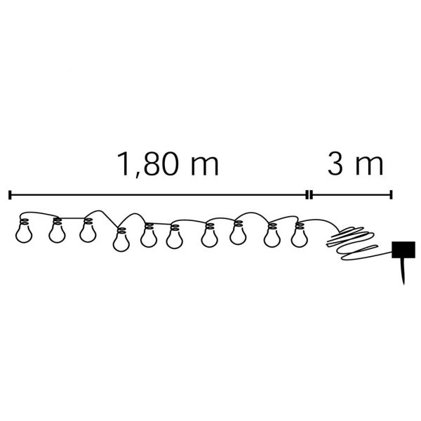Guirlande swing  1,8 metri da 10 bulbi solari