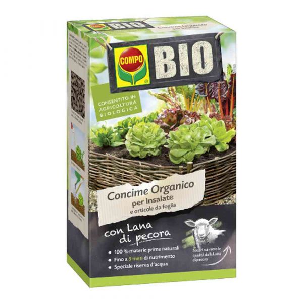 Fertilizzante compo bio lana di pecora per insalate 750g