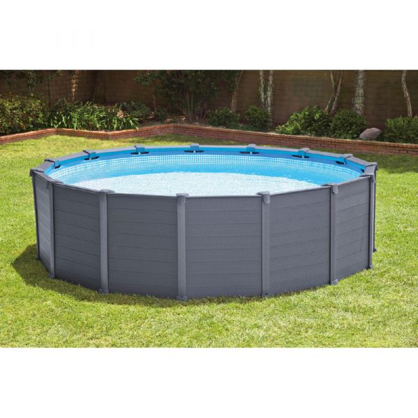 Piscina graphite intex 478x124 cm