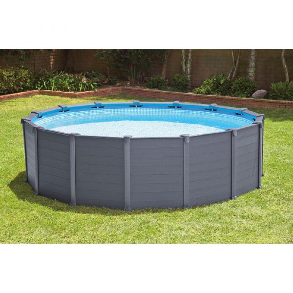 Piscina graphite intex 478x124 cm