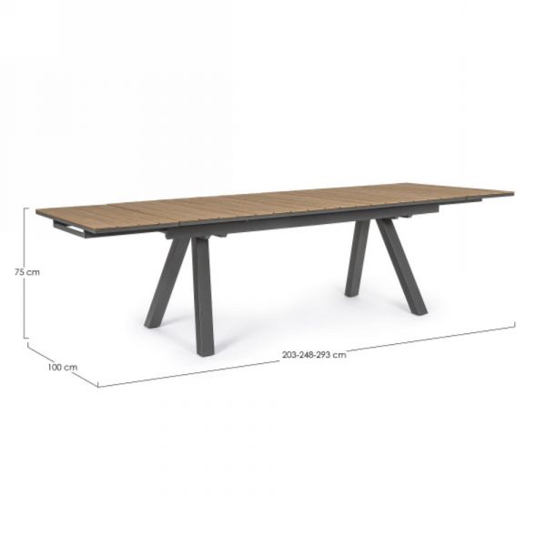 Elias Set tavolo allungabile 203-293 cm + 4 sedie Hilde