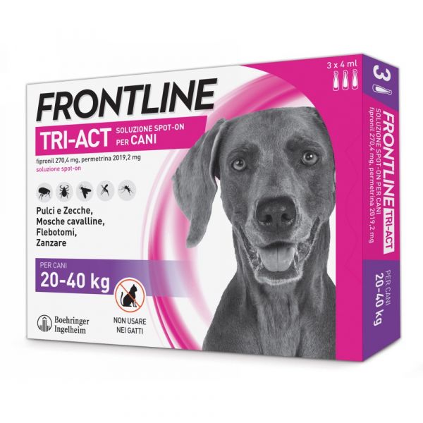 Frontline tri-act per cani 20-40kg 3 pipette