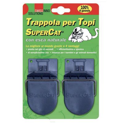 Supercat trappola per topi con esca naturale pz. 2