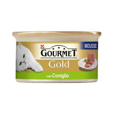 Gourmet gold mousse con coniglio umido gatto gr. 85