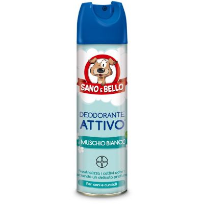 Deodorante per cane attivo al muschio bianco sano e bello ml. 250