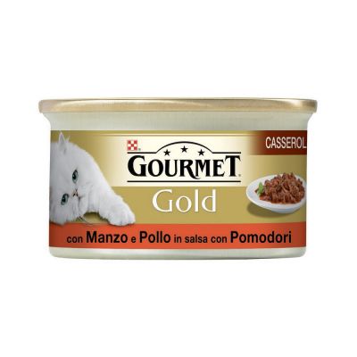 Gourmet gold doppio piacere con manzo e pollo umido gatto gr. 85