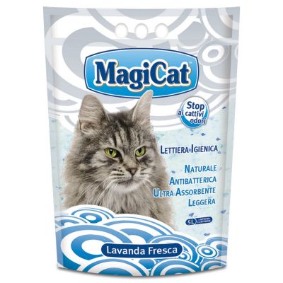 Lettiera igienica magic cat lavanda per gatti lt. 5