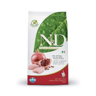 N & d grain free kitten con pollo e melograno secco gatto gr. 300