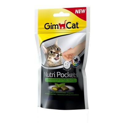 Gimcat nutripockets con erba gatta e multivitaminica 60gr