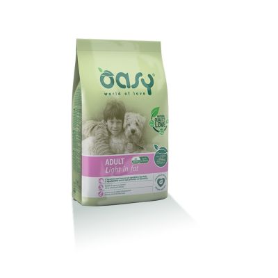 Oasy alimento secco per cane adult light in fat 12kg