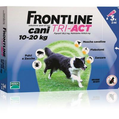 Frontline tri-act per cani 10-20kg 3 pipette