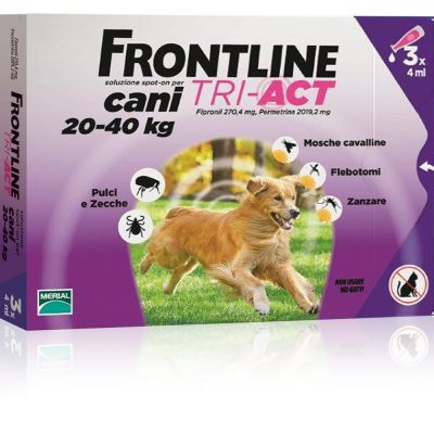 Frontline tri-act per cani 20-40kg 3 pipette