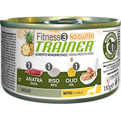 Trainer fitness 3 no gluten mini con anatra riso e olio 150gr