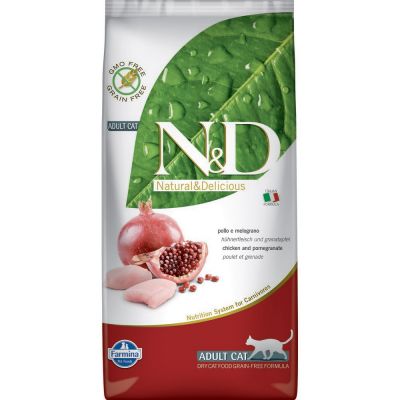 N & d grain free con pollo e melograno secco gatto kg. 5