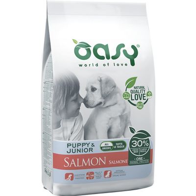 Oasy one protein secco cane puppy al salmone 2,5kg