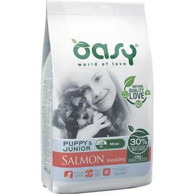 Oasy one protein secco cane puppy mini al salmone 2,5kg