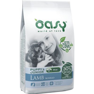 Oasy one protein secco cane puppy mini all'agnello 2,5kg