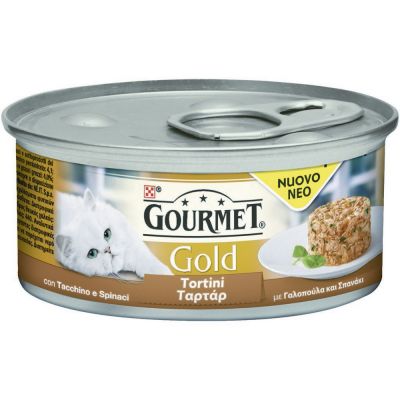 Gourmet Gold Tortini con Tacchino e Spinaci umido gatto 85g