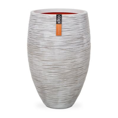 Vaso elegant lux rib ivory 40x60 cm.