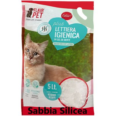 Lettiera gel silice senza fragranza 5 lt