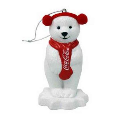 Coke polar bear w/ear muffs 9cm