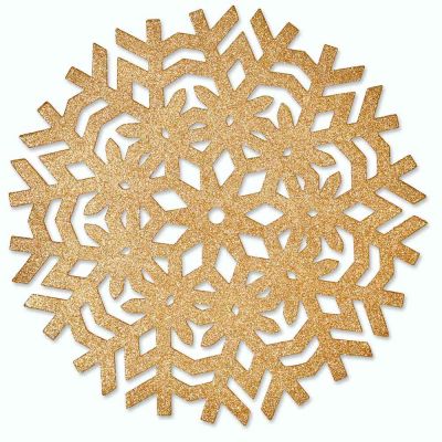 Sottopiatto fiocco di neve oro 38 cm