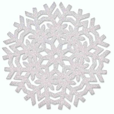 Sottopiatto fiocco di neve argento 38 cm