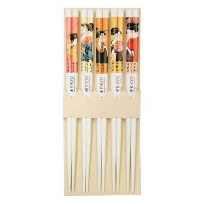 Bacchette sushi decorate geisha white
